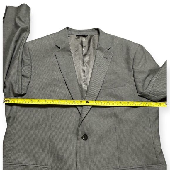 Banana Republic Blazer Mens 46R Gray Pinstripe Office Formal Classic Suit Jacket - Picture 5 of 10